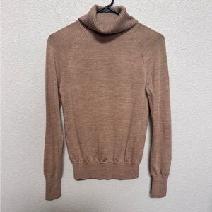 J. Crew 100% Wool Turtleneck Sweater Camel Women’s M